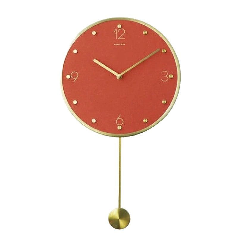 Reloj de pared Clásico Metálico Nórdico Vintage Metal Péndulo