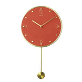 Reloj de pared Clásico Metálico Nórdico Vintage Metal Péndulo