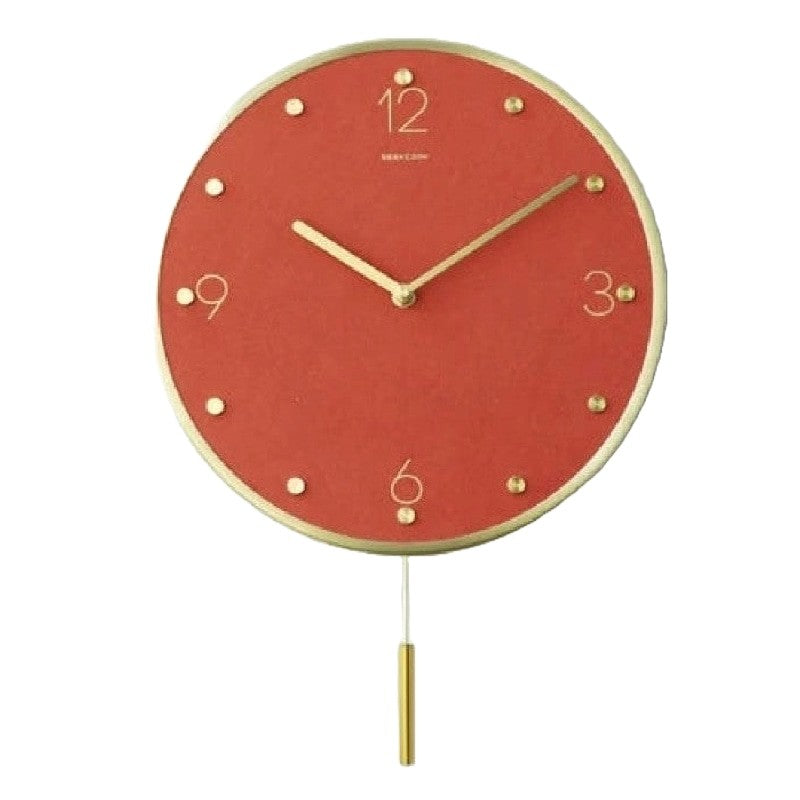Reloj de pared Clásico Metálico Nórdico Vintage Metal Péndulo