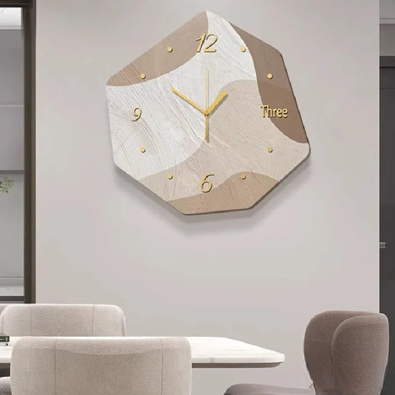 Reloj de pared luminoso abstracto moderno estilo geométrico