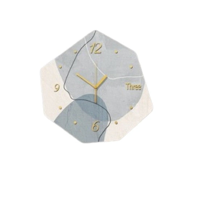 Reloj de pared luminoso abstracto moderno estilo geométrico
