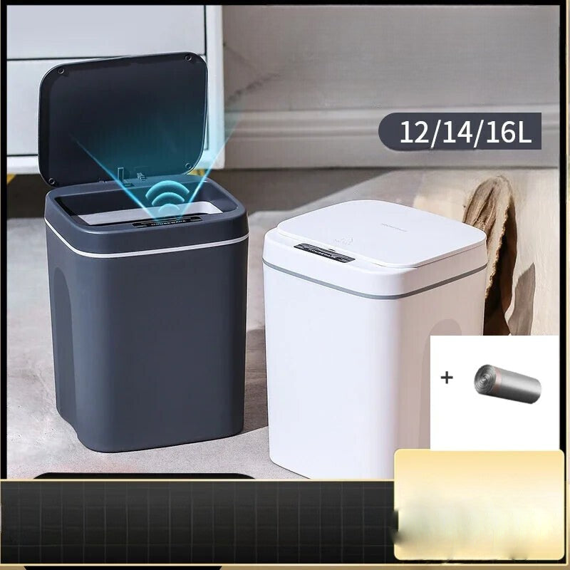 Bote de basura inteligente con sensor automático a prueba de agua