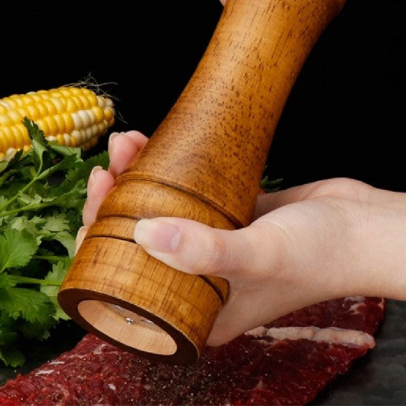 Molinillo de madera para sal, pimienta y especias Molinillo de cerámica