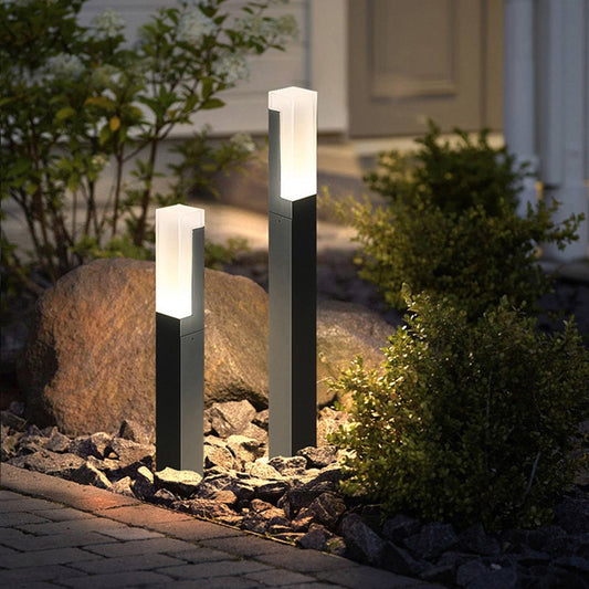 Luz de césped de pilar de aluminio impermeable al aire libre