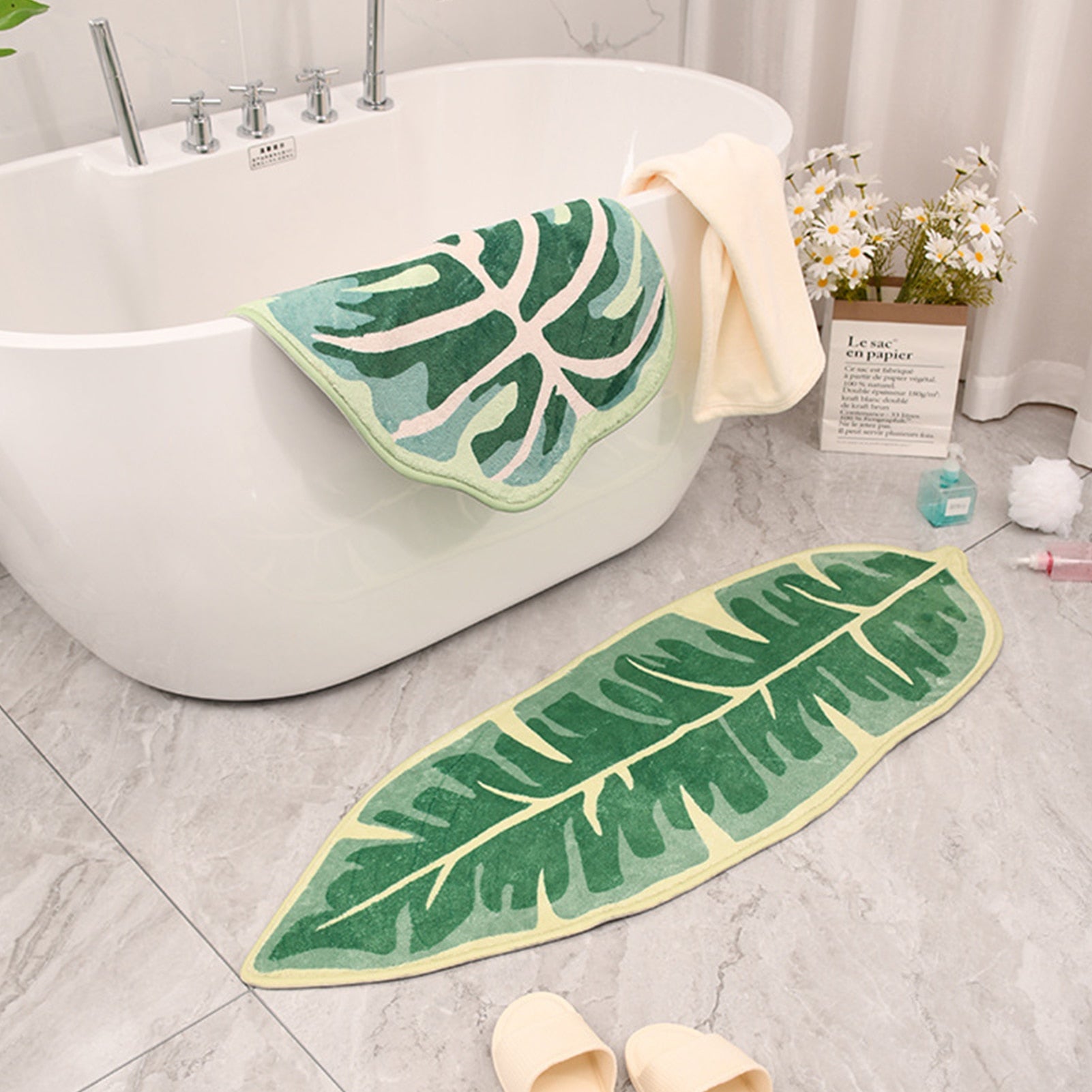 Alfombrilla de hojas de Monstera