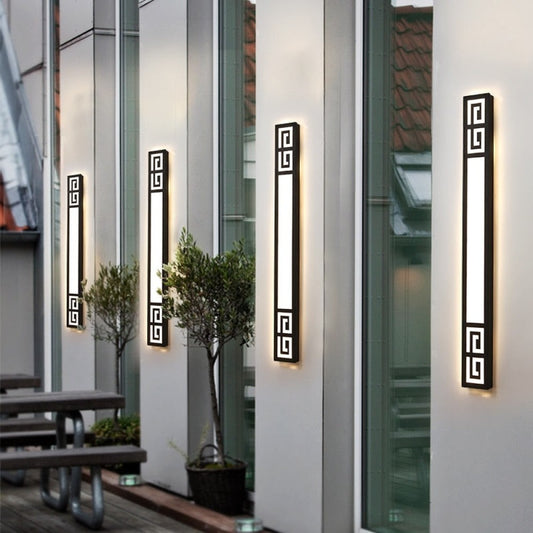 Lámpara de pared impermeable al aire libre de estilo chino creativo