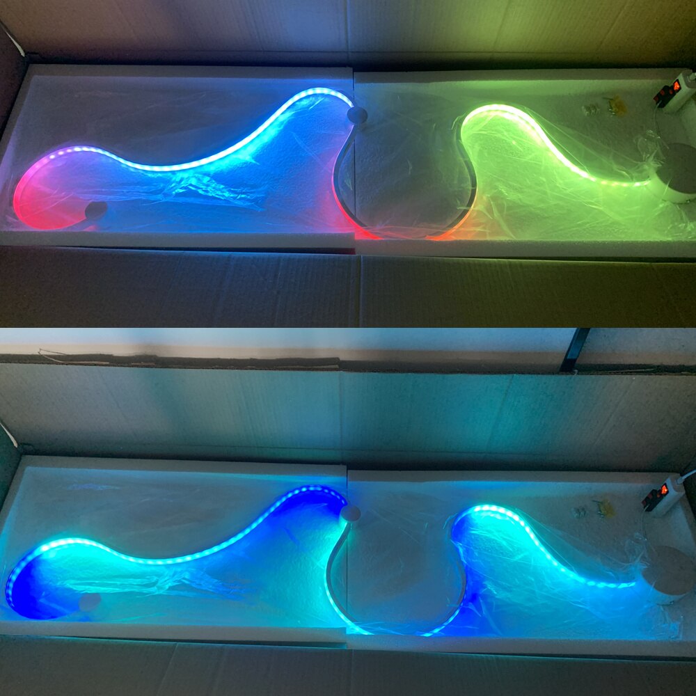 Lámpara de techo LED moderna montada en superficie RGB remota