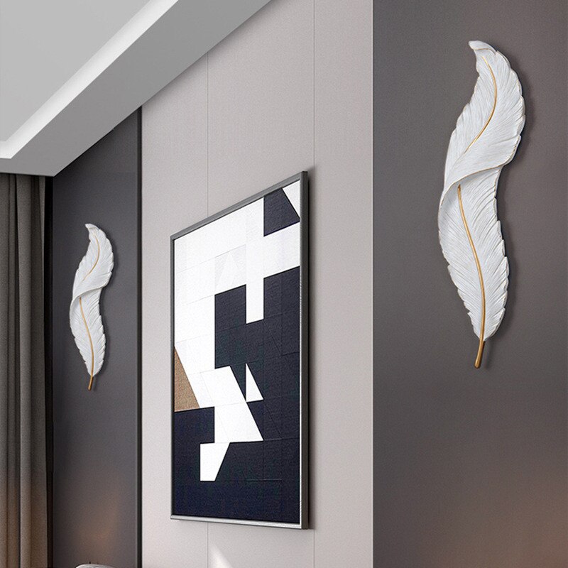 Lámpara de pared LED de luz de pluma creativa moderna nórdica