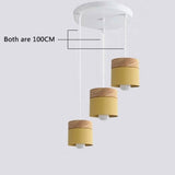 Lámpara colgante moderna de madera de hierro Macaron