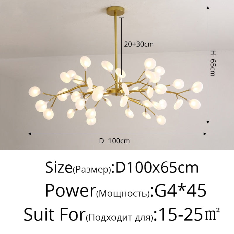 Lámpara de luciérnaga nórdica LED moderna