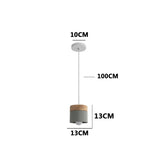 Lámpara colgante moderna de madera de hierro Macaron