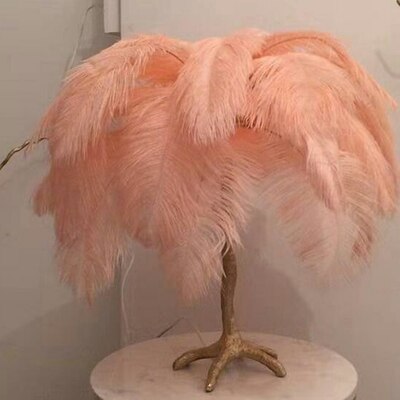 Lámpara de mesa de avestruz moderna
