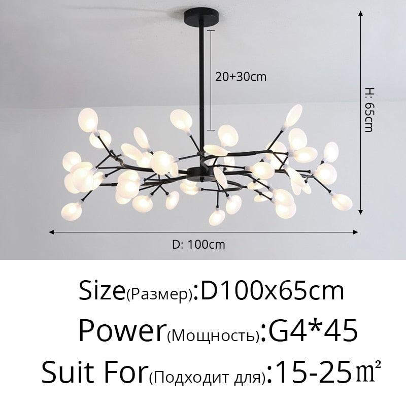 Lámpara de luciérnaga nórdica LED moderna