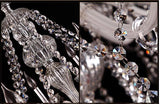 Lámpara de araña de techo de lágrima moderna de cristal