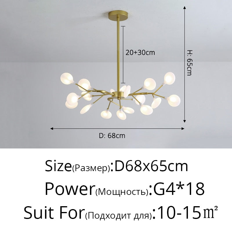 Lámpara de luciérnaga nórdica LED moderna