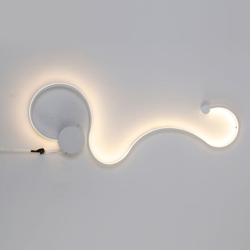 Modernas lámparas de pared LED RGB en blanco y negro