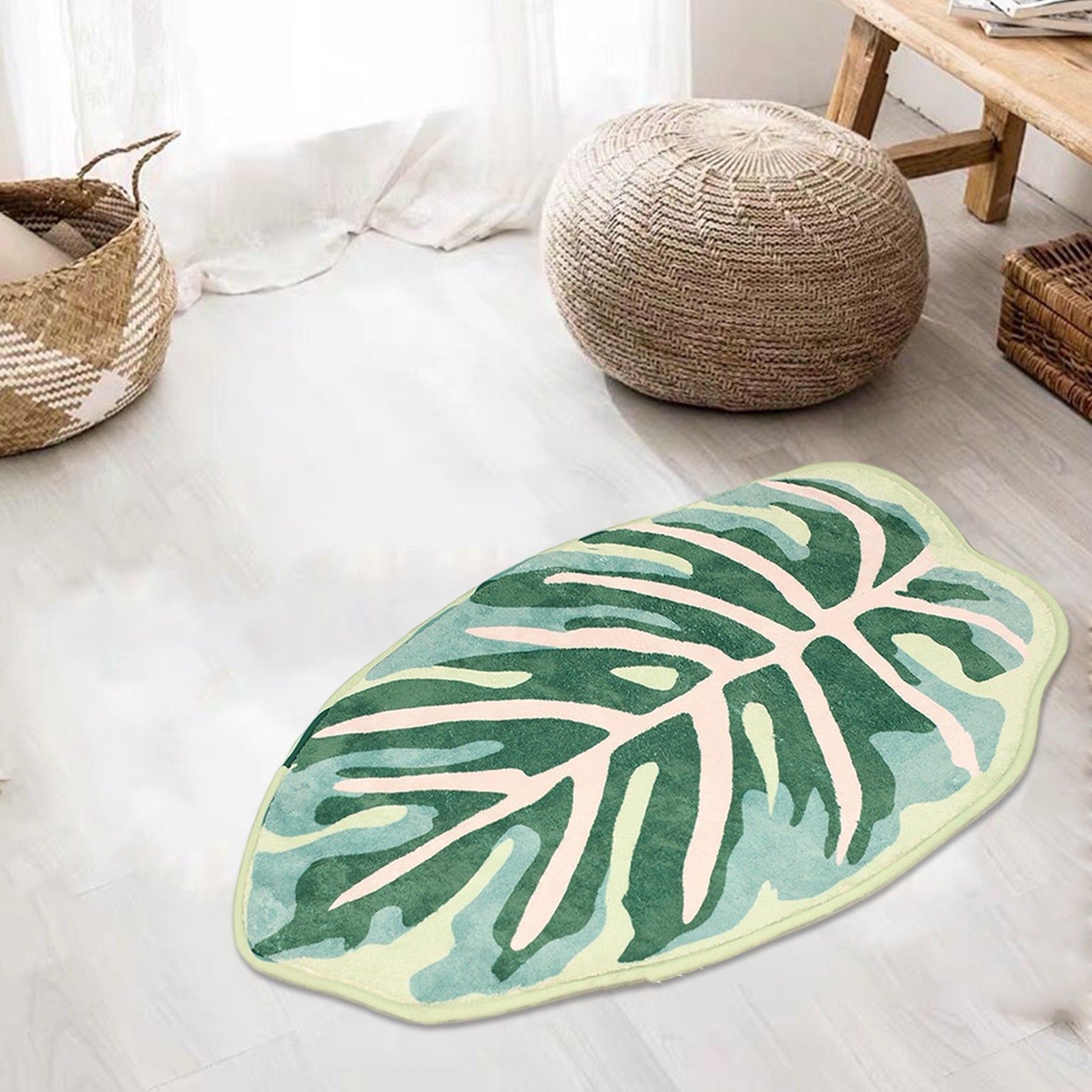 Alfombrilla de hojas de Monstera