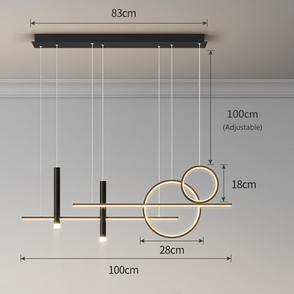 Lámparas colgantes LED nórdicas de araña minimalista moderna