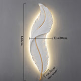Lámpara de pared LED de luz de pluma creativa moderna nórdica