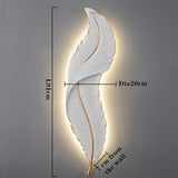 Lámpara de pared LED de luz de pluma creativa moderna nórdica