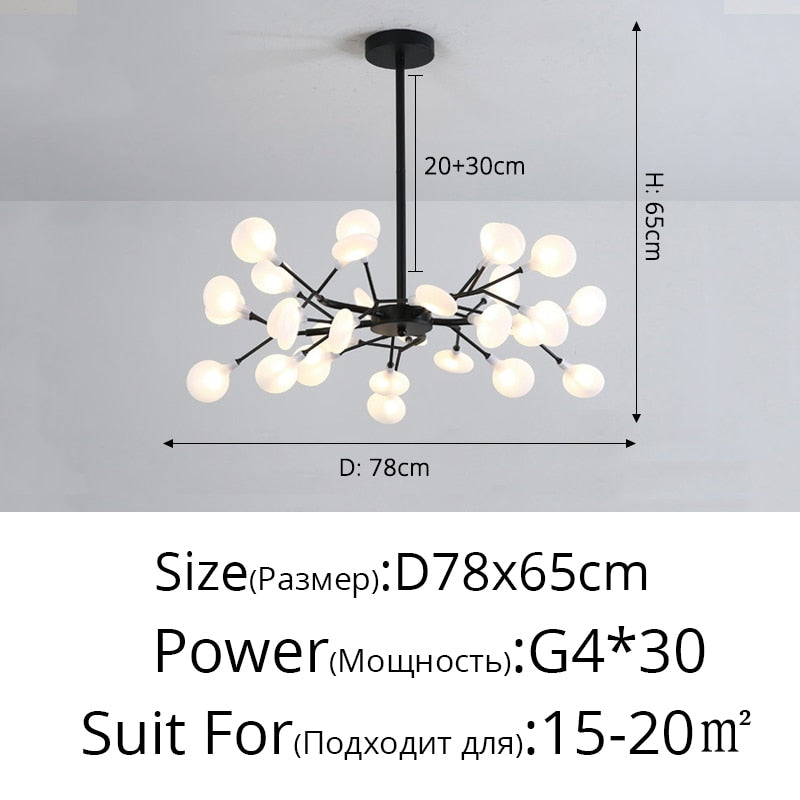 Lámpara de luciérnaga nórdica LED moderna