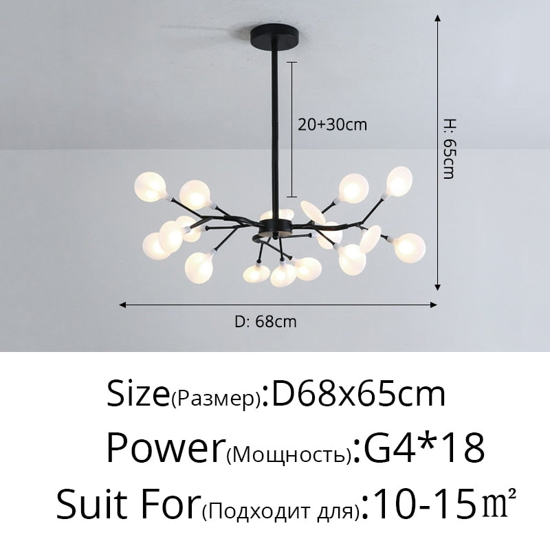 Lámpara de luciérnaga nórdica LED moderna