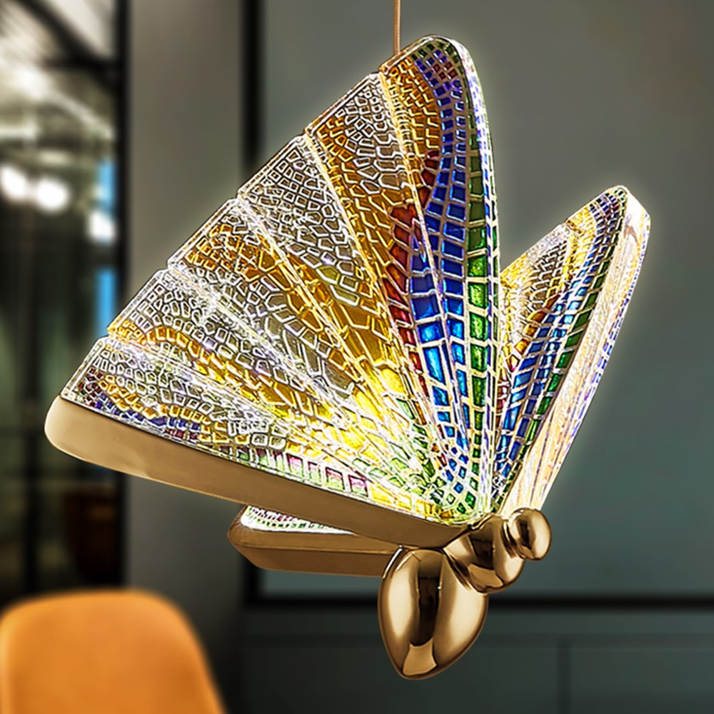 Lámparas colgantes de mariposa de lujo