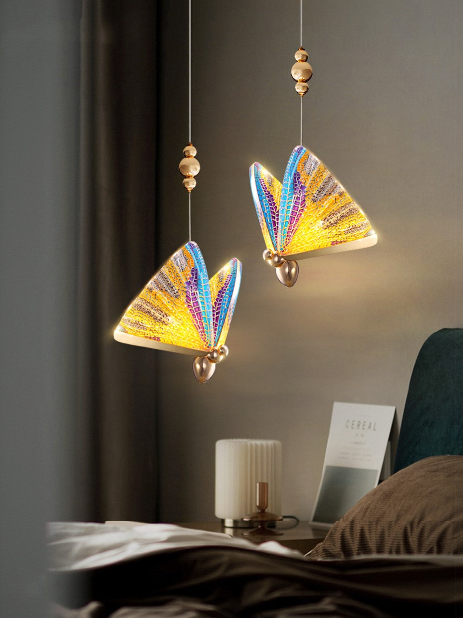Lámparas colgantes de mariposa de lujo