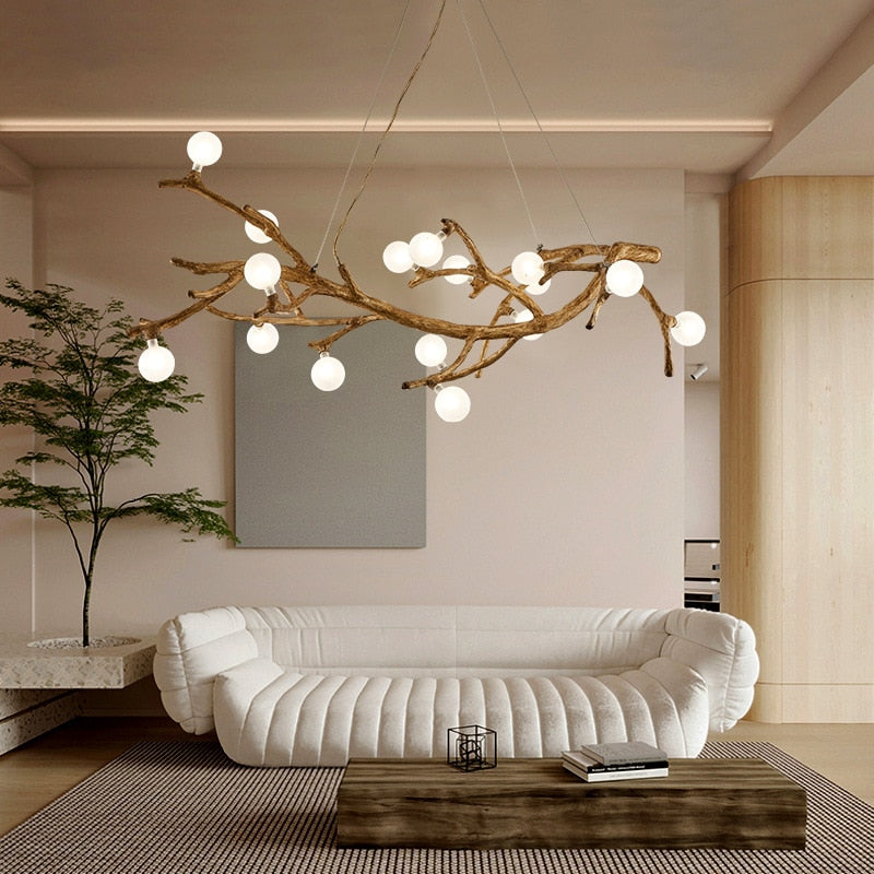 Rama de árbol de araña LED retro nórdica