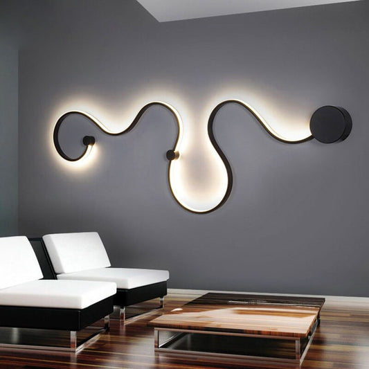 Modernas lámparas de pared LED RGB en blanco y negro