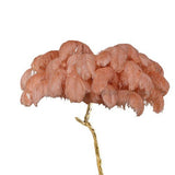 Lámpara de pie de plumas de avestruz