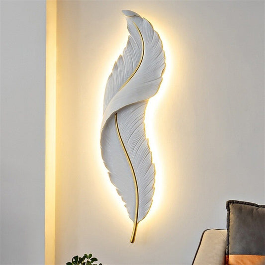 Lámpara de pared LED de luz de pluma creativa moderna nórdica