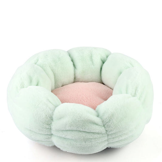 Flores de cama de piel sintética con forma suave y cómoda para mascotas