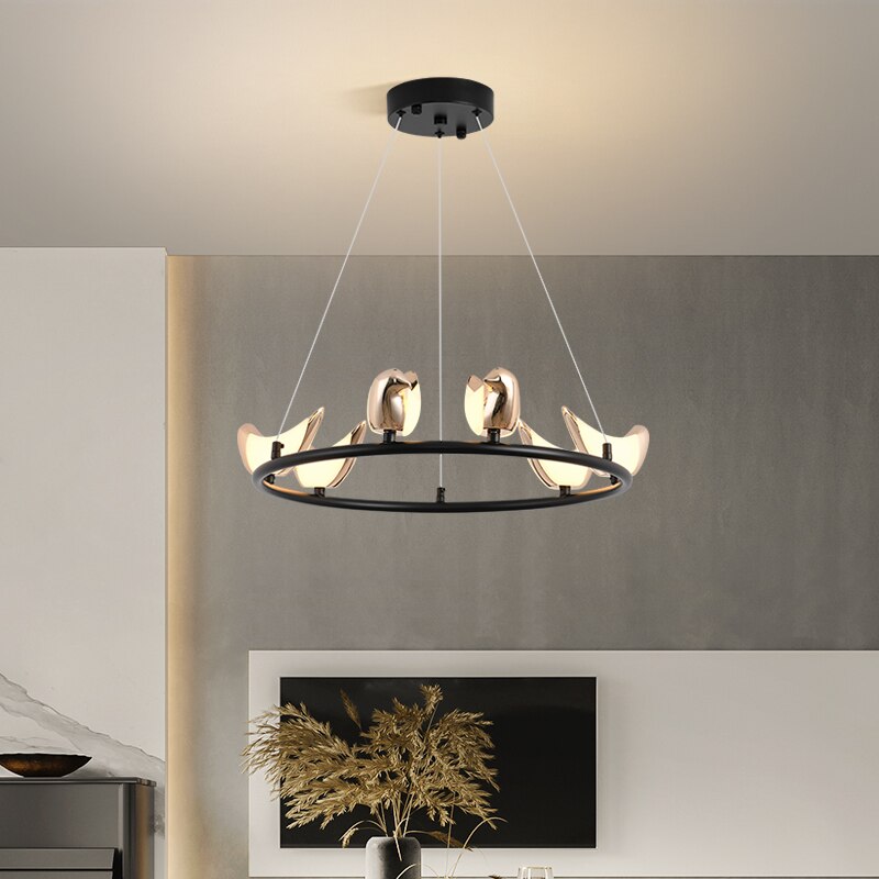 Candelabro de pájaro moderno nórdico