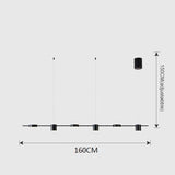 Araña de techo LED nórdica minimalista