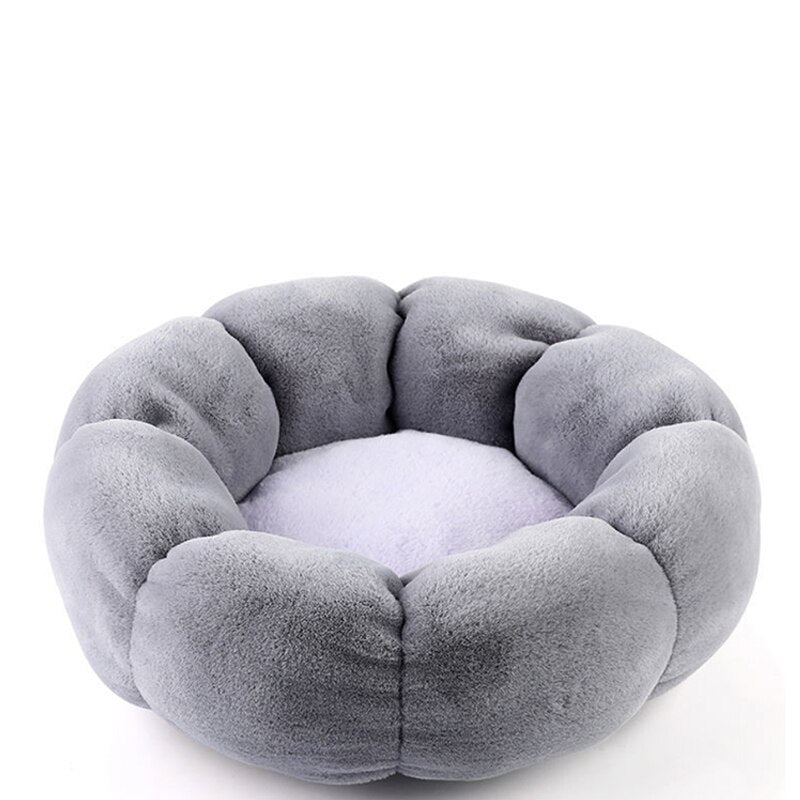 Flores de cama de piel sintética con forma suave y cómoda para mascotas