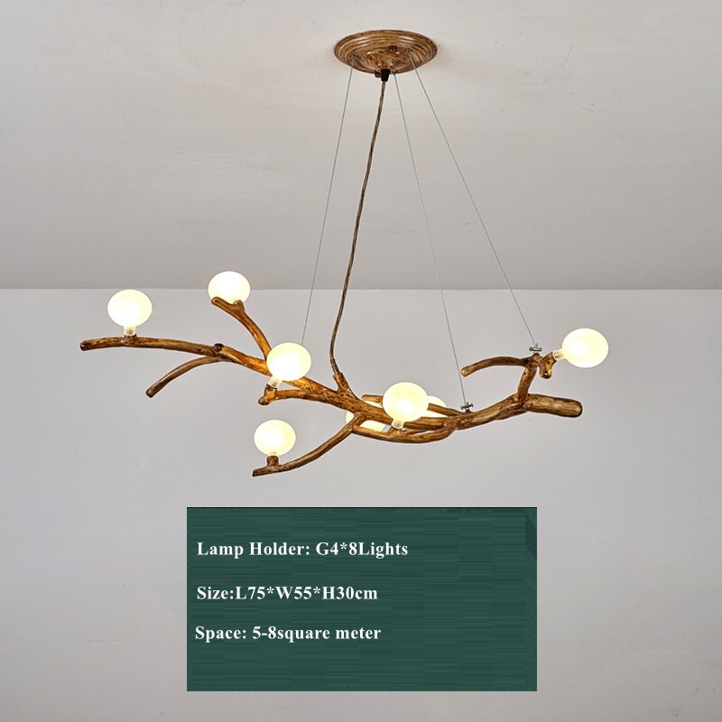Rama de árbol de araña LED retro nórdica