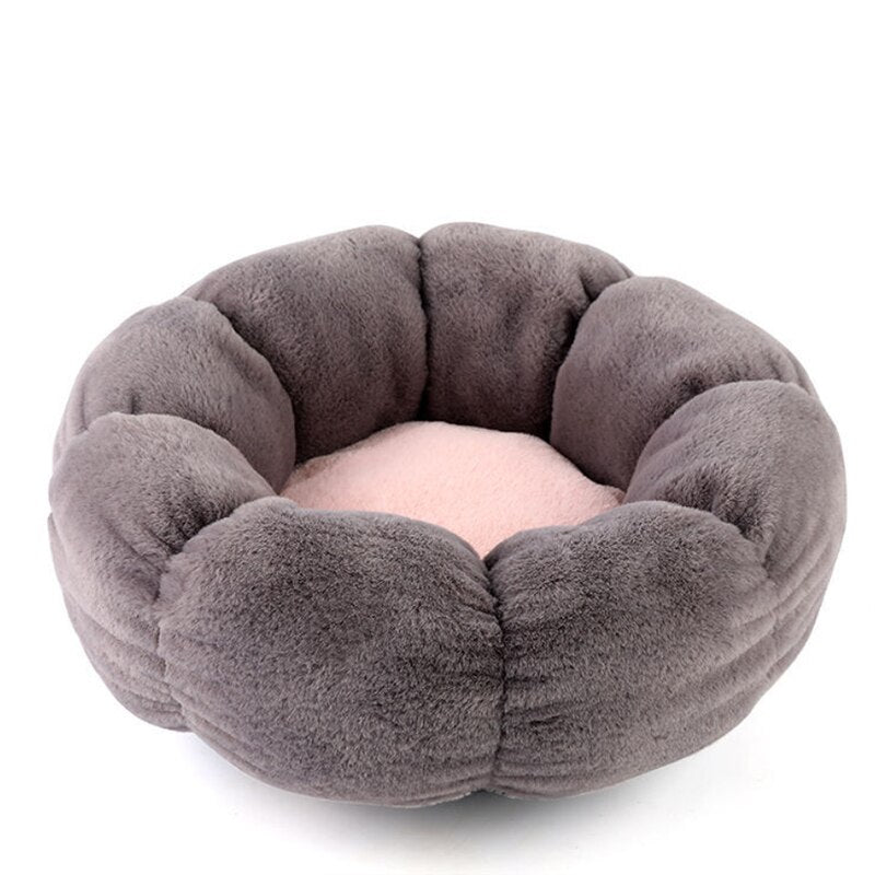 Flores de cama de piel sintética con forma suave y cómoda para mascotas