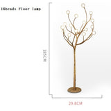 Lámpara moderna de burbujas de vidrio con rama de árbol