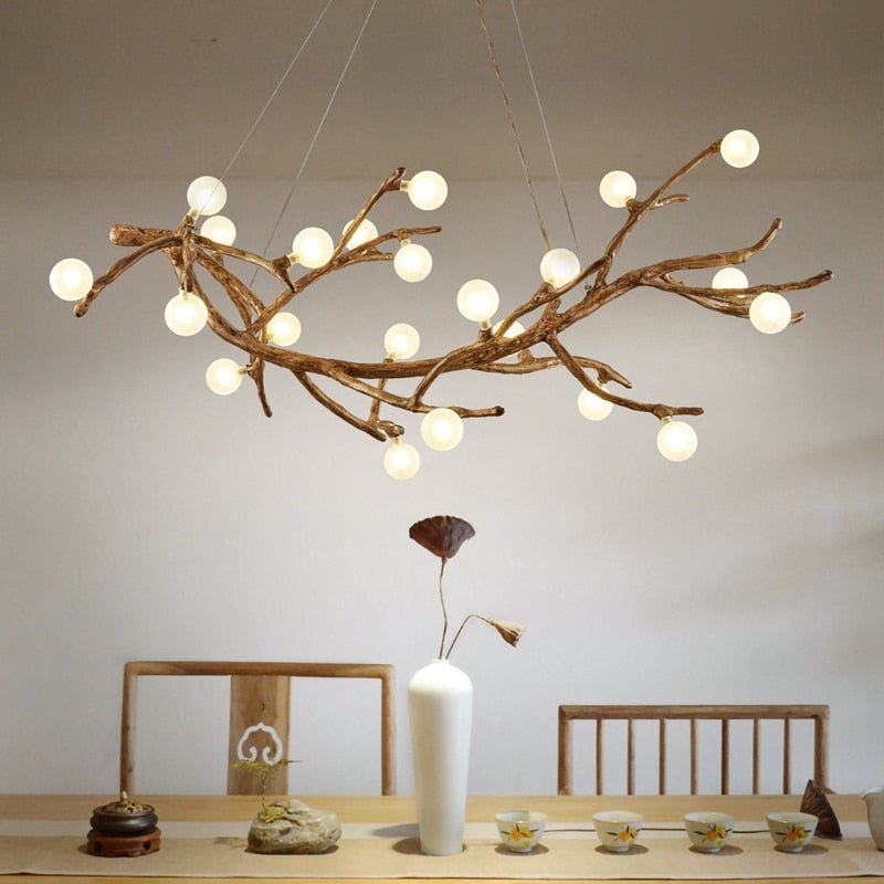 Rama de árbol de araña LED retro nórdica