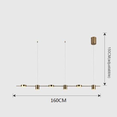 Araña de techo LED nórdica minimalista
