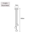 Colgante largo LED de araña de cristal moderno