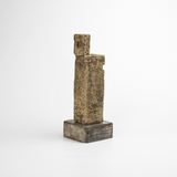 Escultura reactiva esmaltada de autor marrón japonés