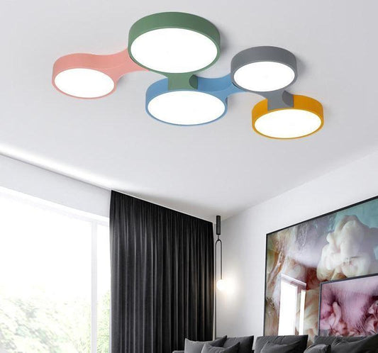 Modern Nordic Colorful Circle Ceiling Light - Orniture™