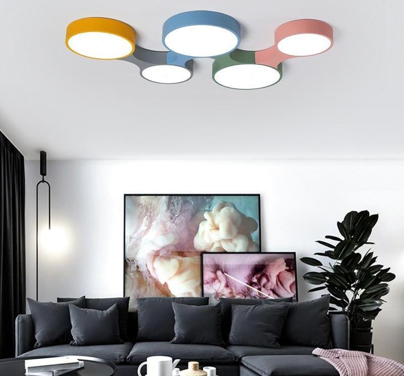 Modern Nordic Colorful Circle Ceiling Light - Orniture™